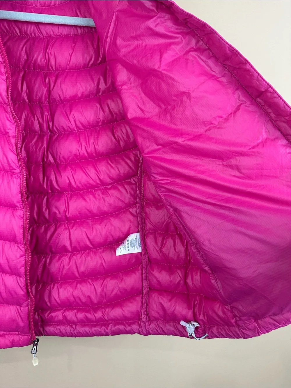 Lands End Girls L 14-16 Magenta Pink 80% Down Puffer Jacket Coat Gorpcore Light